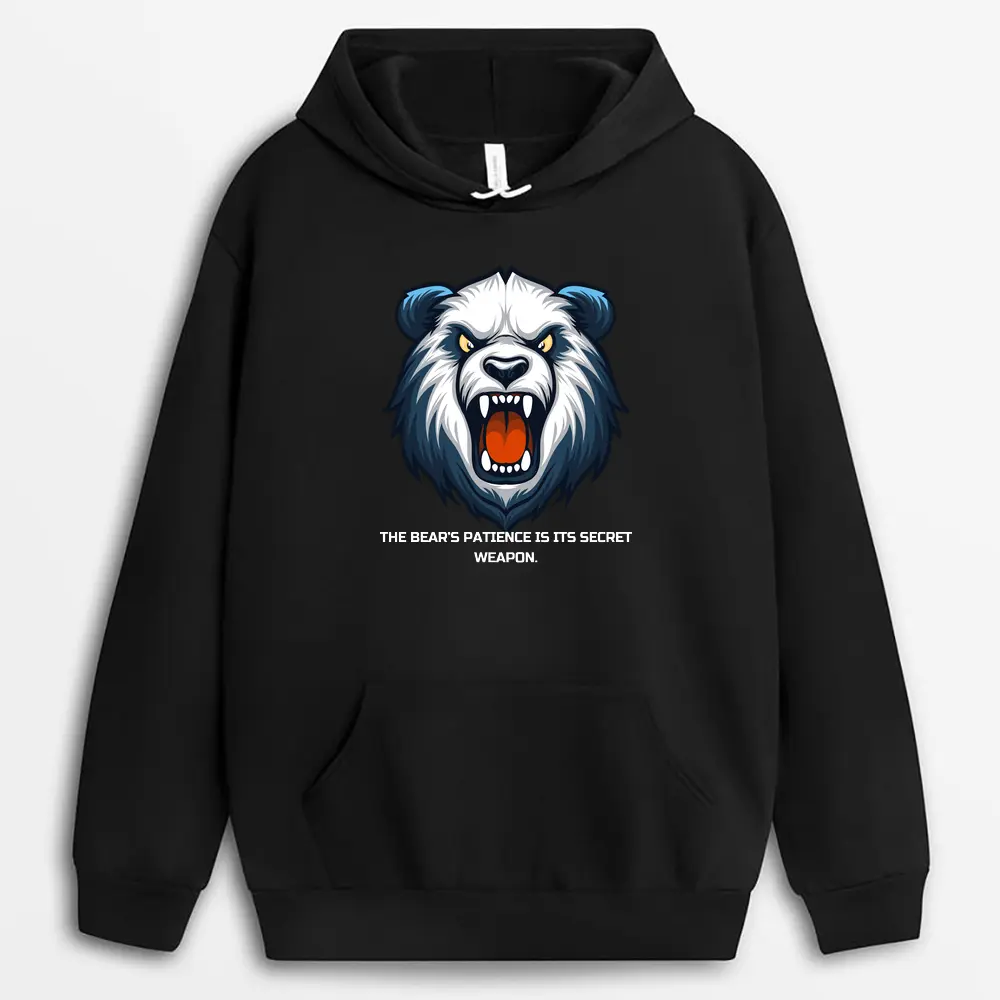 The Bears Patience Is Its Secret Weapon Gtxtee Hoodie - Black