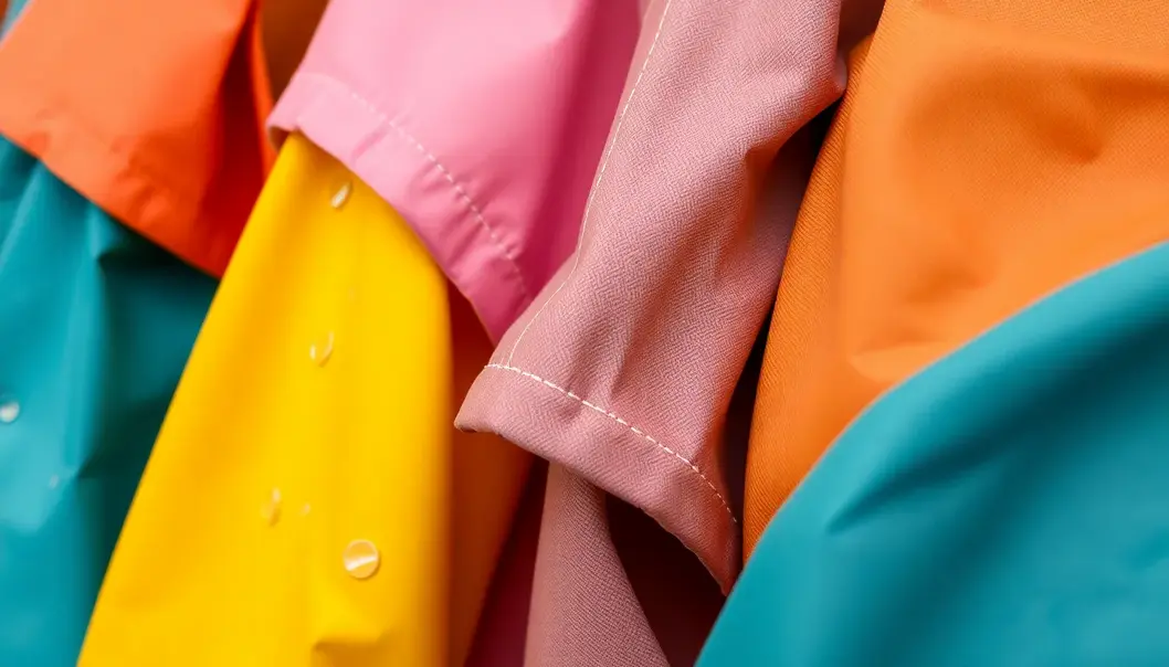 A professional woman showcases a layered outfit perfect for rainy days.